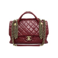CHANEL マトラッセ トップハンドル 2way チェーンショルダーバッグ 赤 23番台