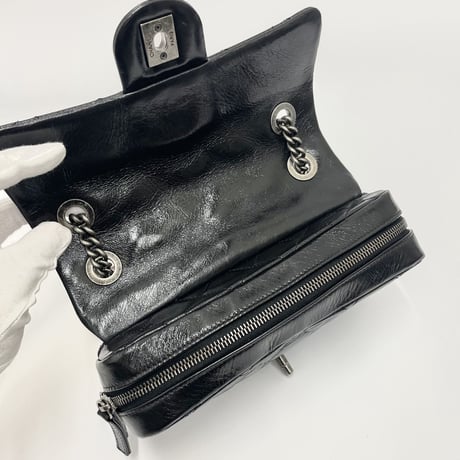 CHANEL  ヴィンテージ風レザー チェーンショルダーバッグ  マトラッセ 19番台