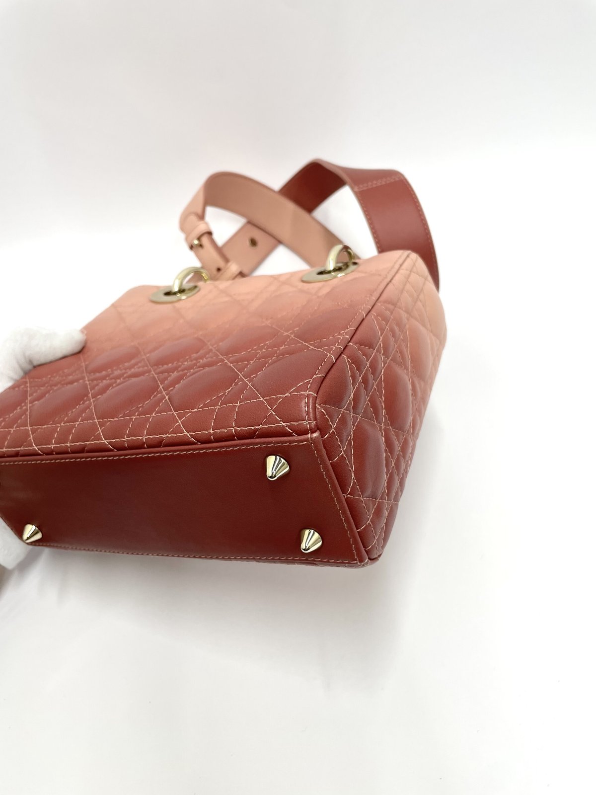 CHRISTIAN DIOR レディディオール ミディアム カナージュ レザー