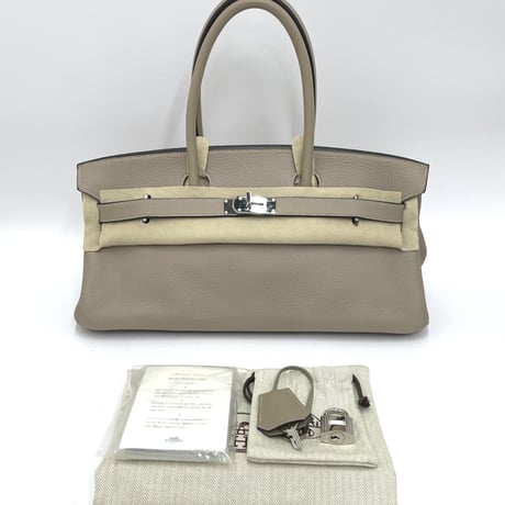 HERMES バーキンショルダー40 トルティエール/シルバー金具 トリヨンクレマンス ⬜︎L刻印