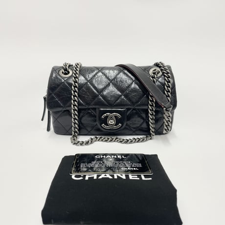 CHANEL  ヴィンテージ風レザー チェーンショルダーバッグ  マトラッセ 19番台