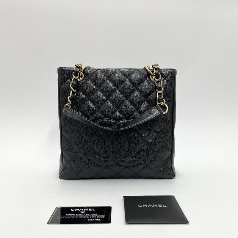 CHANEL マトラッセ キャビアスキン PST チェーン トートバッグ