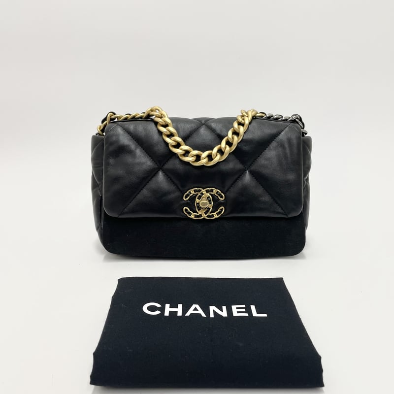 CHANEL 19ハンドバッグ/チェーンショルダーバッグ ゴールド金具 AS1160
