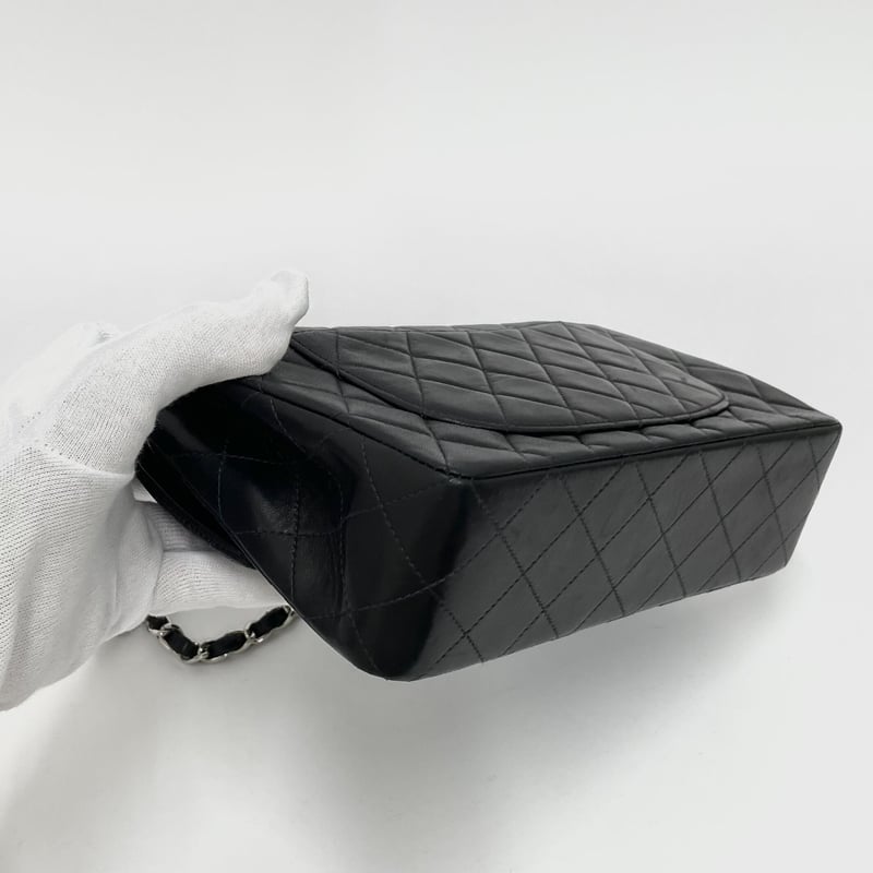CHANEL ラムスキン マトラッセ23 Wフラップ チェーンショルダーバッグ