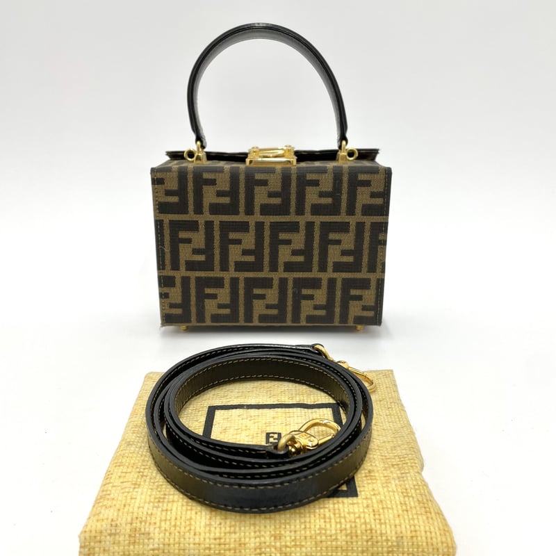 【美品】FENDI フェンディ ズッカ 2way ショルダーバッグ ヴァニティ FENDI フェンディ ズッカ バニティ 2way ハンドバッグ