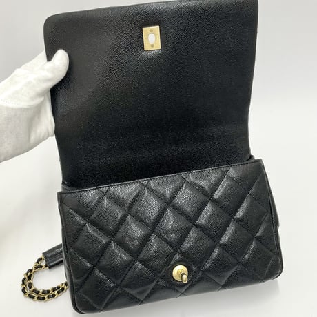 CHANEL キャビスキン マトラッセ コインチェーン ショルダーバッグ ICチープランダム番台