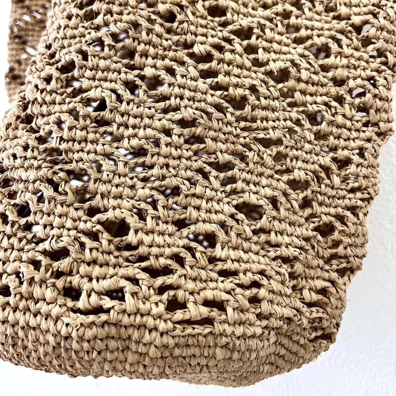 ラフィア透かしカギ編みバッグ WAVE | gallery_O