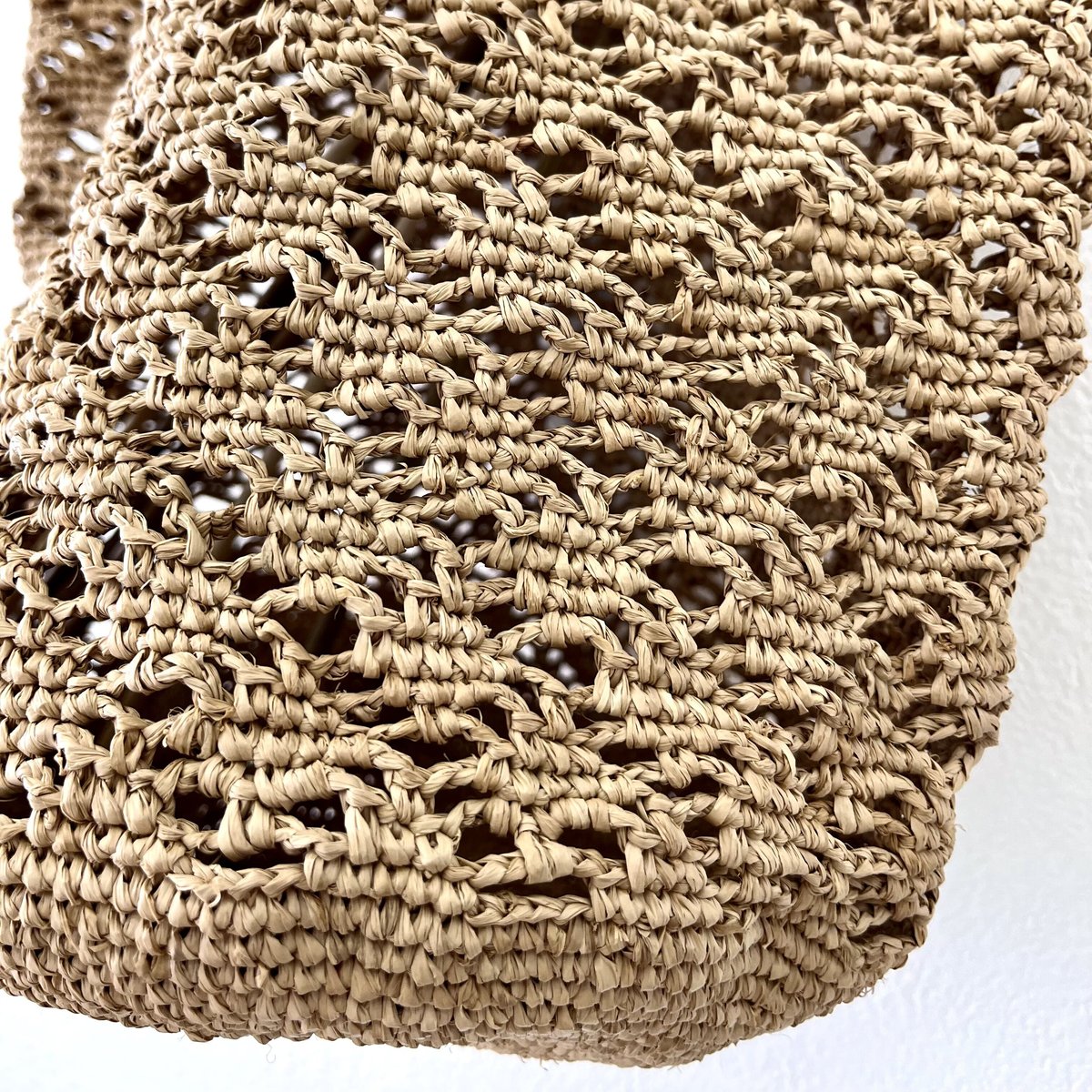 ラフィア透かしカギ編みバッグ WAVE | gallery_O