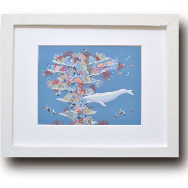 Yumi Yamada ユミヤマダ マットプリント WHALE “TREE“ | galle