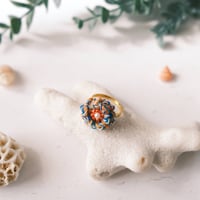 海の珊瑚／小さなお守り花ring