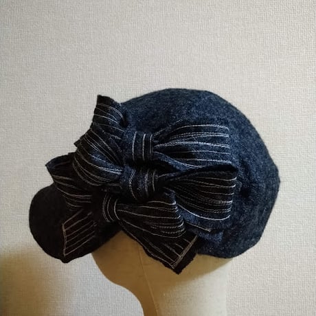 sold out!! Shoko Ribbon Casquette・Winter Linen