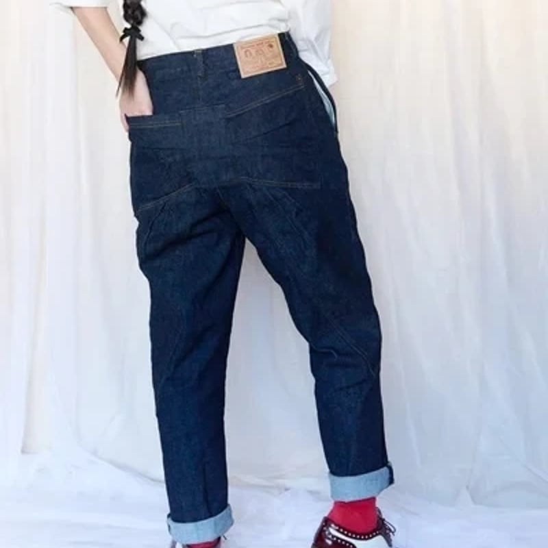 Drowse and yetBack Ribbon Denim Pants | Shok