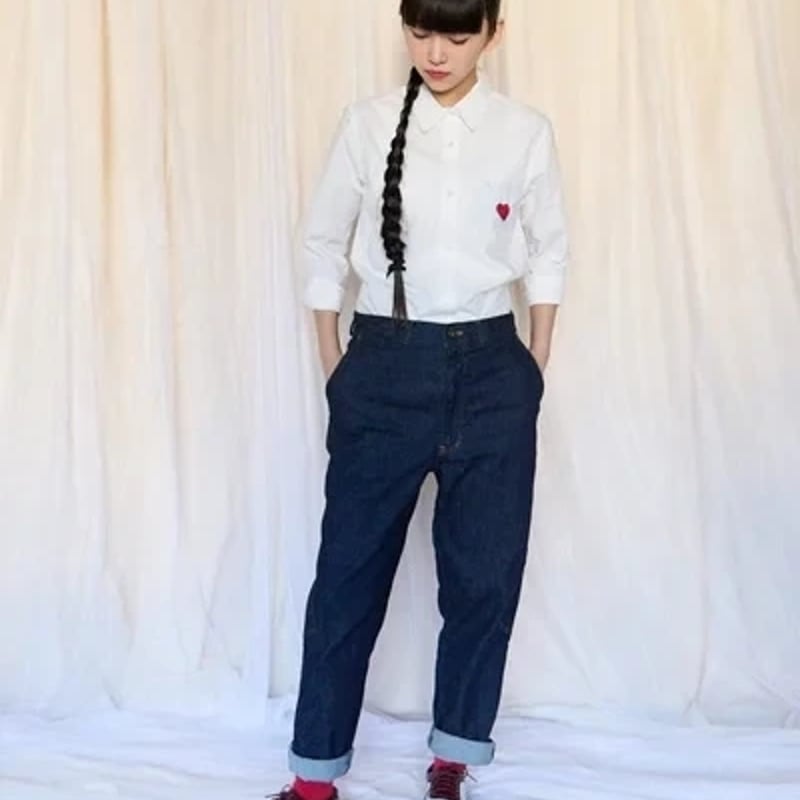 Drowse and yetBack Ribbon Denim Pants | Shok