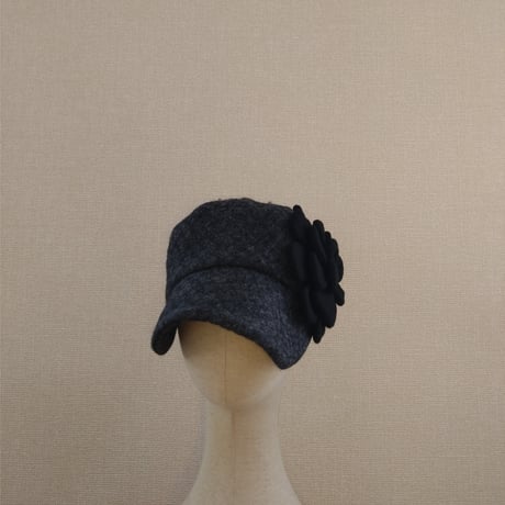 Order Iitem·Shoko Black Flower Casquette·Winter Linen