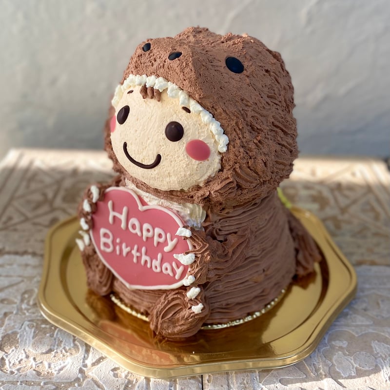 きぐるみケーキ(茶色の恐竜) 立体ケーキ | Tipitinats Cakes