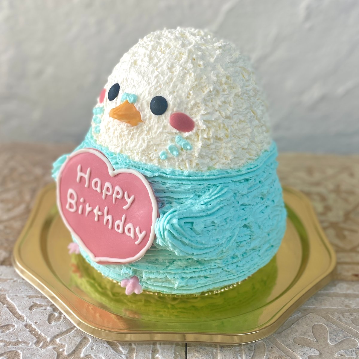 セキセイインコ(ブルー)の立体ケーキ | Tipitinats Cakes