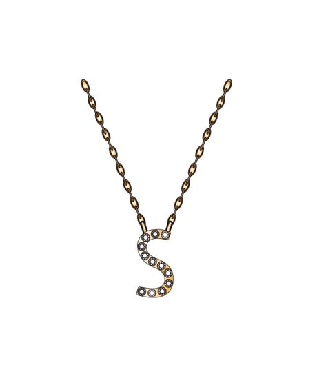 Initial diamond necklace