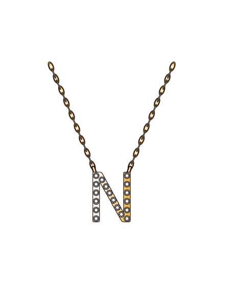 Initial diamond necklace