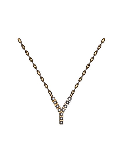 Initial diamond necklace