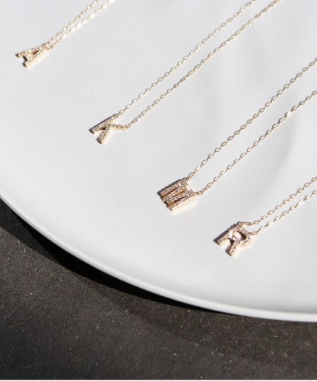 Initial diamond necklace