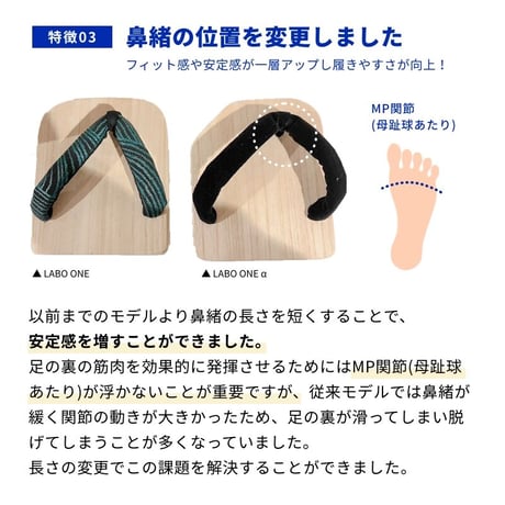 一本歯下駄LABO ONE α【ラボワン アルファ】Vibramsole標準仕様