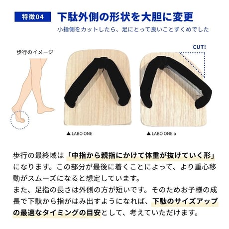 一本歯下駄LABO ONE α【ラボワン アルファ】Vibramsole標準仕様