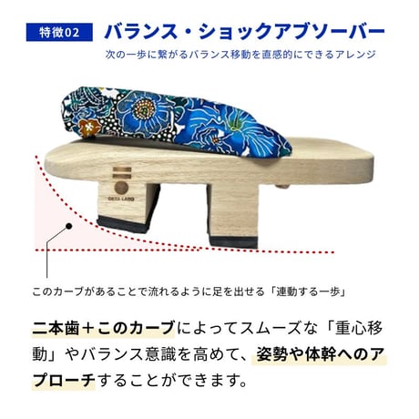 -ニライカナイ紅型モデル- 一本歯下駄 GETA LABO 【DUAL】