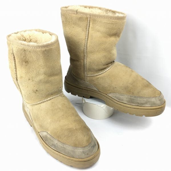 UGG アグ ムートンブーツ サイズW8 25.0 キャメル 茶 管No.Z17