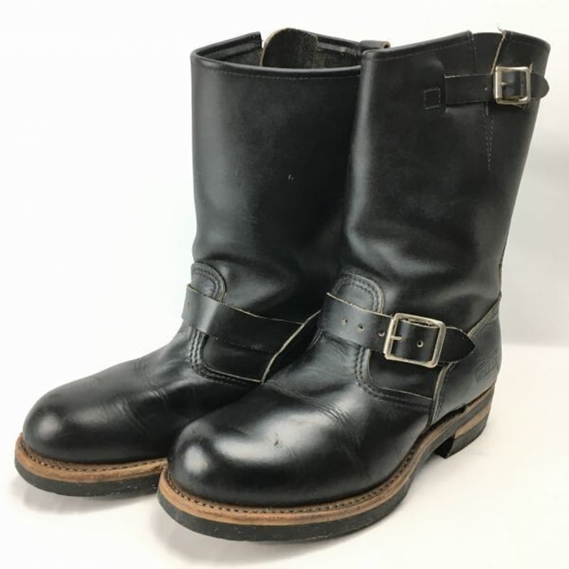 ～70sWALKERエンジニアブーツ USA製ノンスチール6黒TAPPERソール 古着 70年代～ ウォーカー Walker スチールトゥ エンジニア