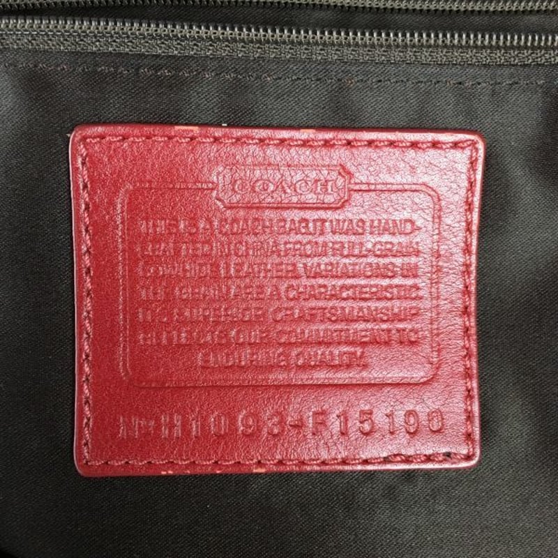 COACH/コーチ レザー ハンド/肩掛けバッグ 赤 エナメル