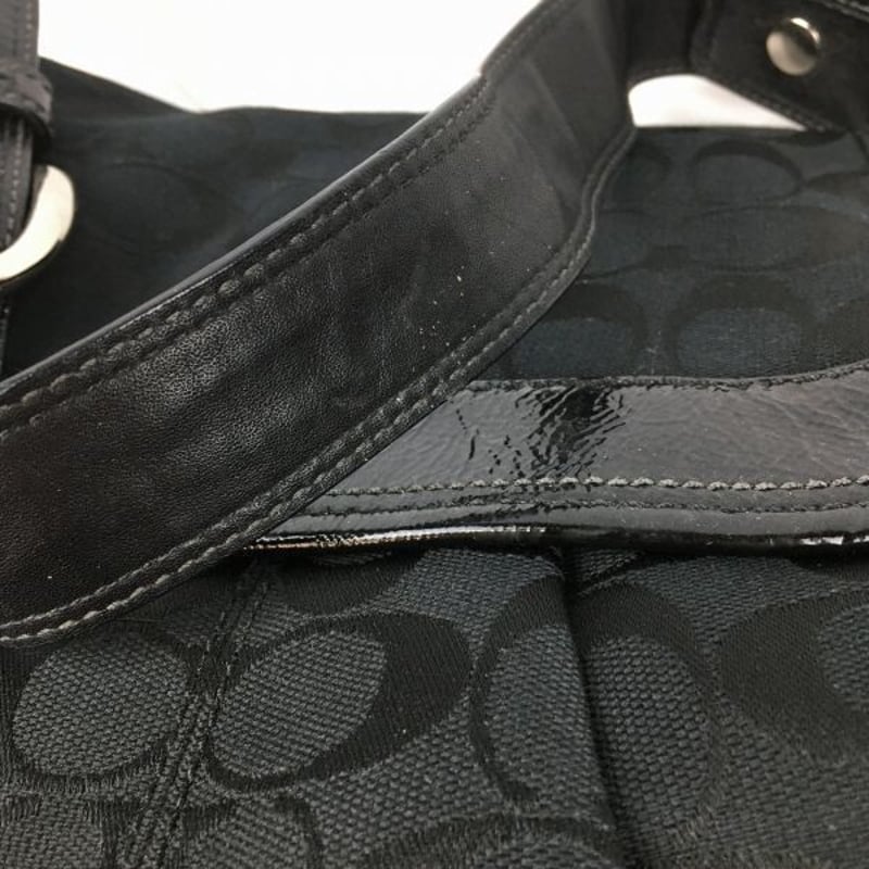 COACH/コーチ ハンドバッグ〈黒/BLACK/ブラック〉シグネチャー