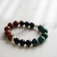 マラカイト× bian stone × ブラックトルマリン ブレスレット