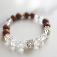 bian stone × 水晶 ブレスレット