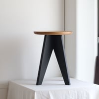 Oak Stool+black C