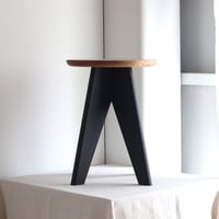 Oak Stool+ black P