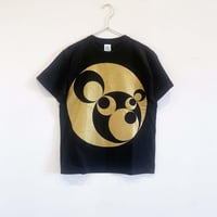 KumaponG T-shirts[15 steps] black-gold : size S