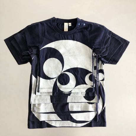 KumaponG T-shirts[15 steps] navy-silver : size_XXL