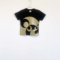 KumaponG T-shirts[15 steps] black-gold : size 120