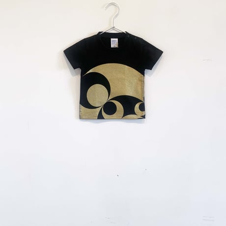 KumaponG T-shirts[15 steps] black-gold : size 90