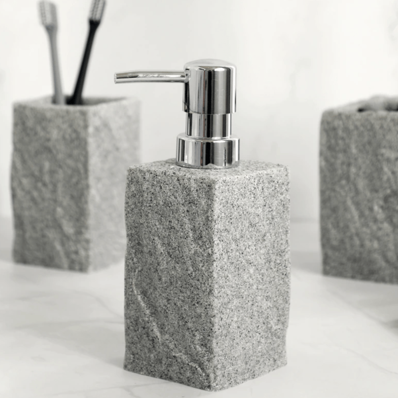 大量入荷 バスルームアクセサリー4点セット<人工石風> | manu a manu バス・トイレ・洗面用品