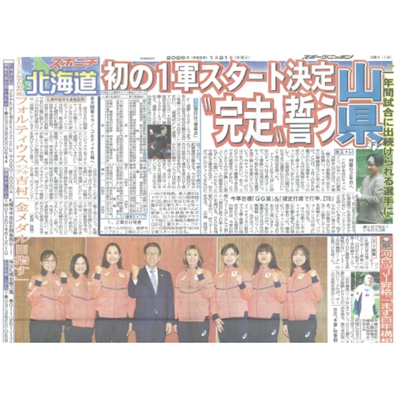 スポーツニッポン北海道版 01／21（水）付け | 北の新聞屋さん