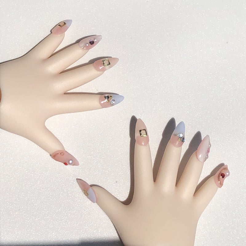 NO-17ドール用ネイルチップ ピンクカラフル | Doll-NAILなぎの木