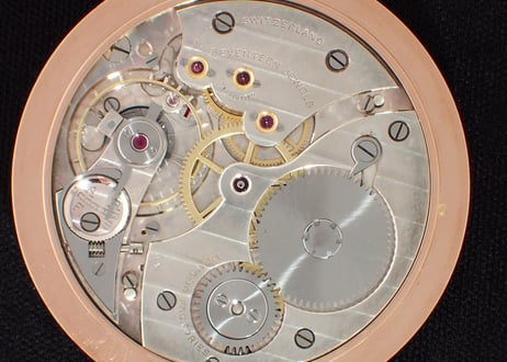 AY-10B  モバード　MOVADO　薄型懐中時計　K14WG・PG　キンバリー・クラーク社記念品