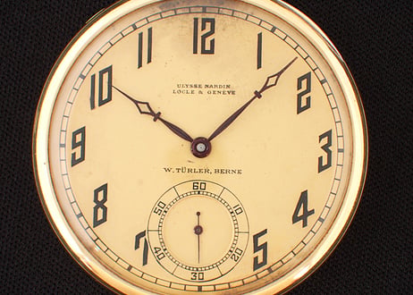 AZ-47B　ユリスナルダン   チューラーＷネーム 　Ulysse Nardin　　W.TURLER BERNE　K18YG  懐中時計　BOX付き