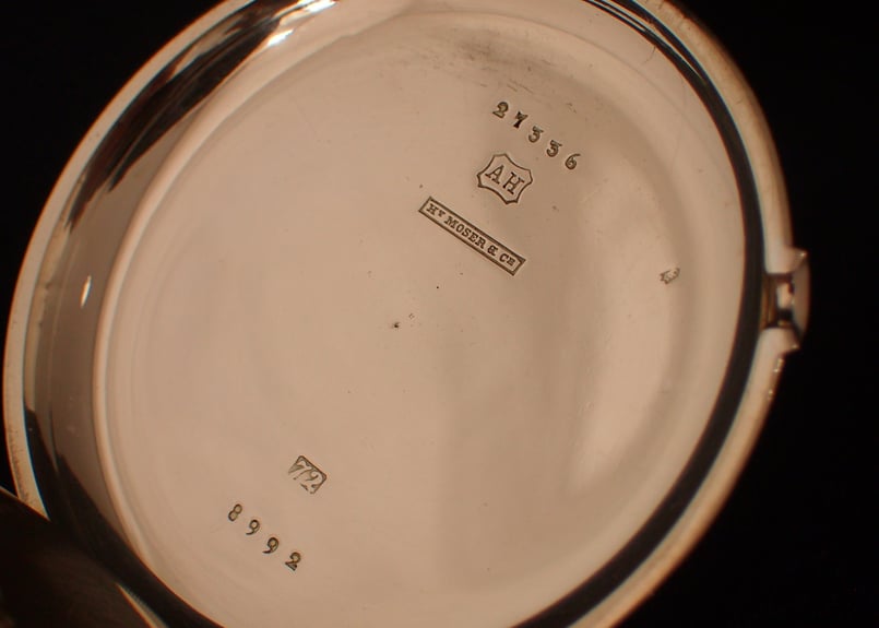 AT-70B H.モーザー H.Moser ＆ Cie. 鍵巻鍵合せ懐中時計 K18YGハン