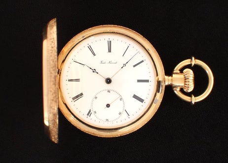 AZ-5B　Fred Nicoud　K18YG彫金ハンターケース懐中時計