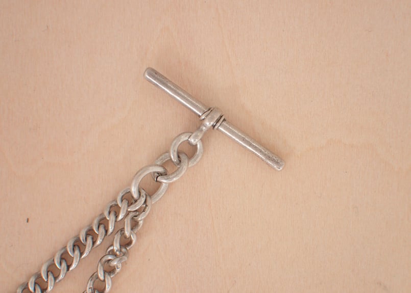 KJ＊SIMMONS金張り製＊懐中時計用チェーン＊約29cm（実物