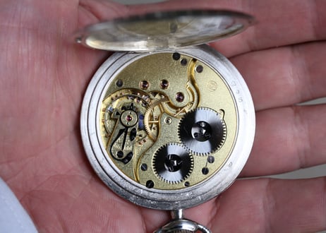 BA-55B   IWC  International Watch Co.　シルバーニエロ仕上げケース　懐中時計