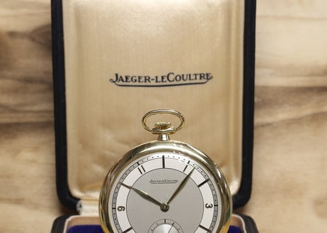 AZ-14B   ジャガールクルト  JAEGER LECOULTRE　懐中時計　K18YG薄型ケース  オリジナルBOX付き