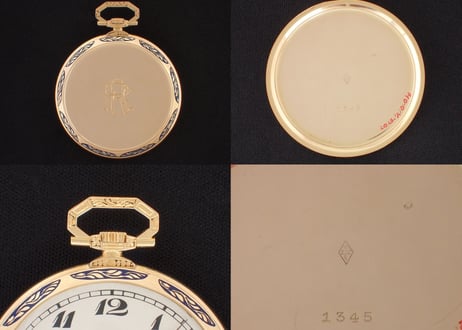 AY-8B  ゼニス　 ＺＥＮＩＴＨ　エナメル装飾K18YGケース懐中時計